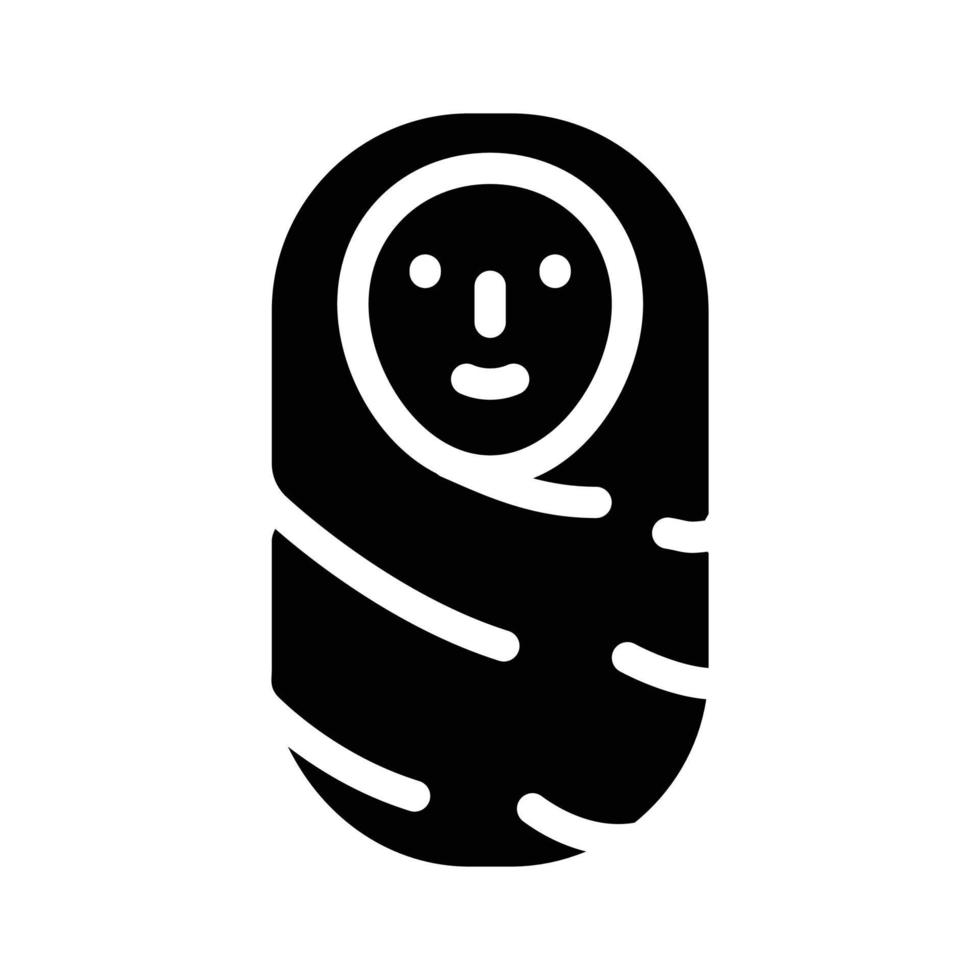 neugeborenes baby glyph symbol vektorillustration vektor