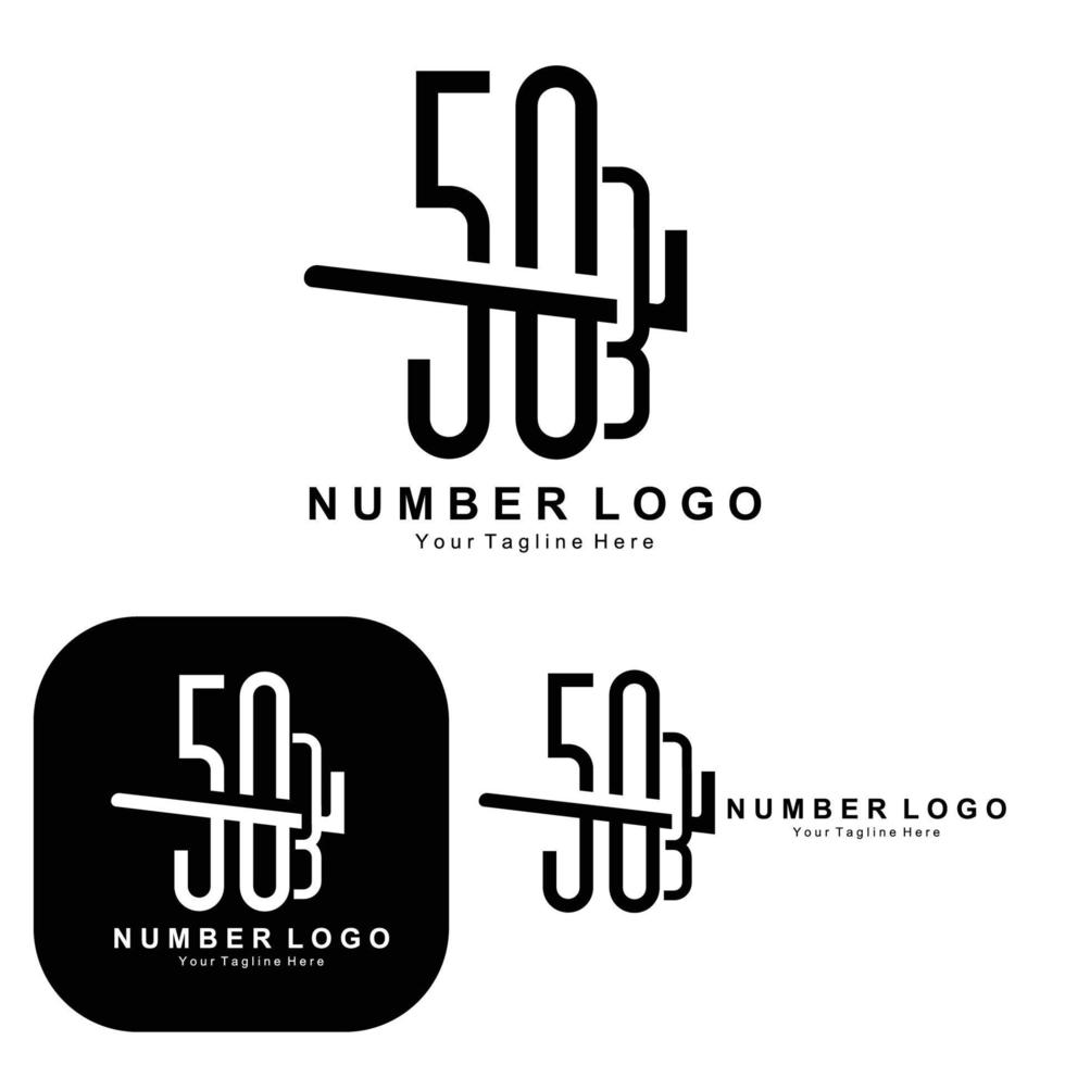 Nummer 5 fünf Logo-Design, erstklassiger einfacher Symbolvektor, geeignet für Unternehmen, Banner, Aufkleber, Produktmarke vektor