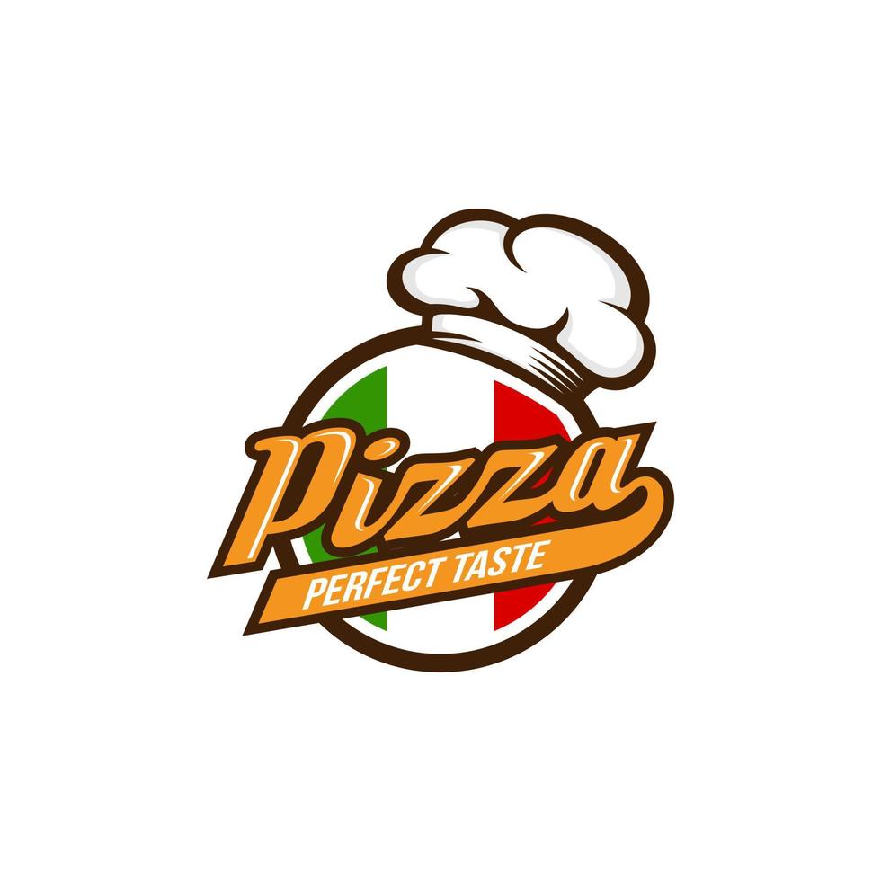 Pizza-Logo-Design-Vorlage-Vektor-Illustration vektor