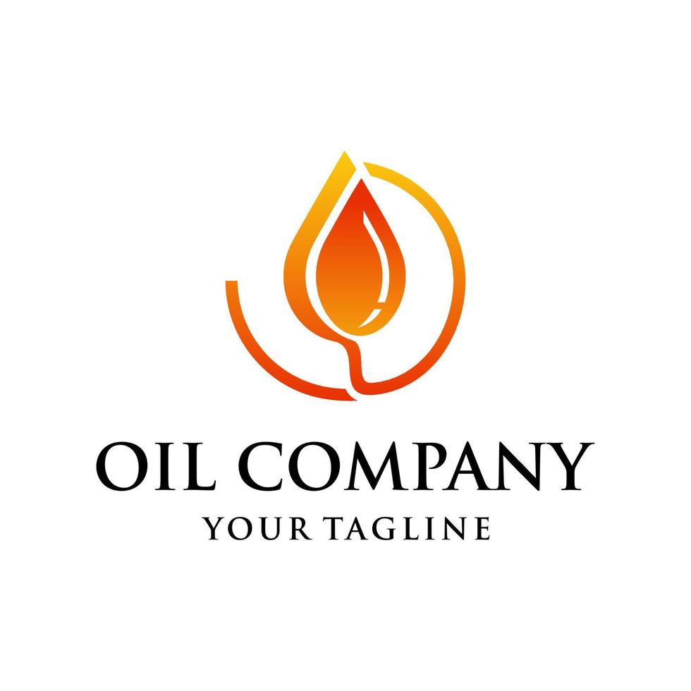 Logo-Vorlage für die Öl- und Gasindustrie vektor