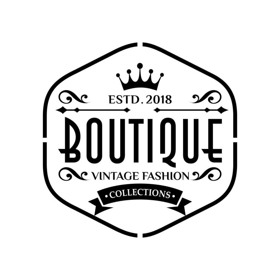 Boutique-Logo-Design-Vektor-Vorlage vektor