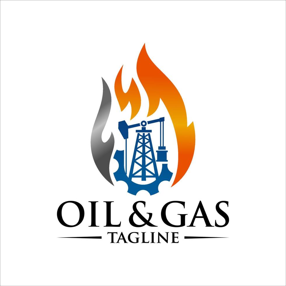 Logo-Vorlage für die Öl- und Gasindustrie vektor