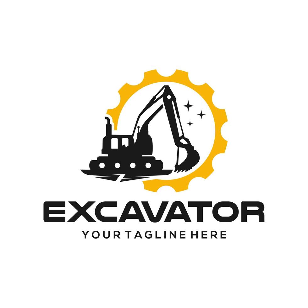 Bagger-Logo entwirft Vektorvorlage vektor