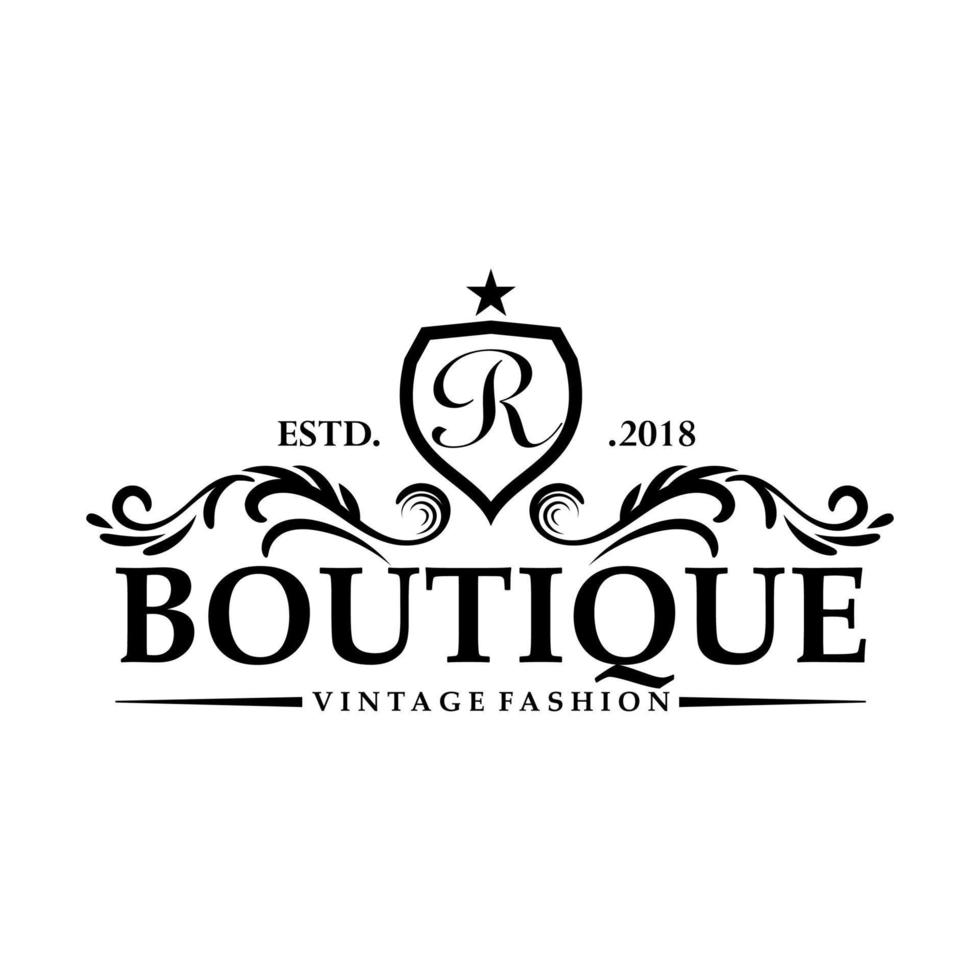 boutique logotyp design vektor mall