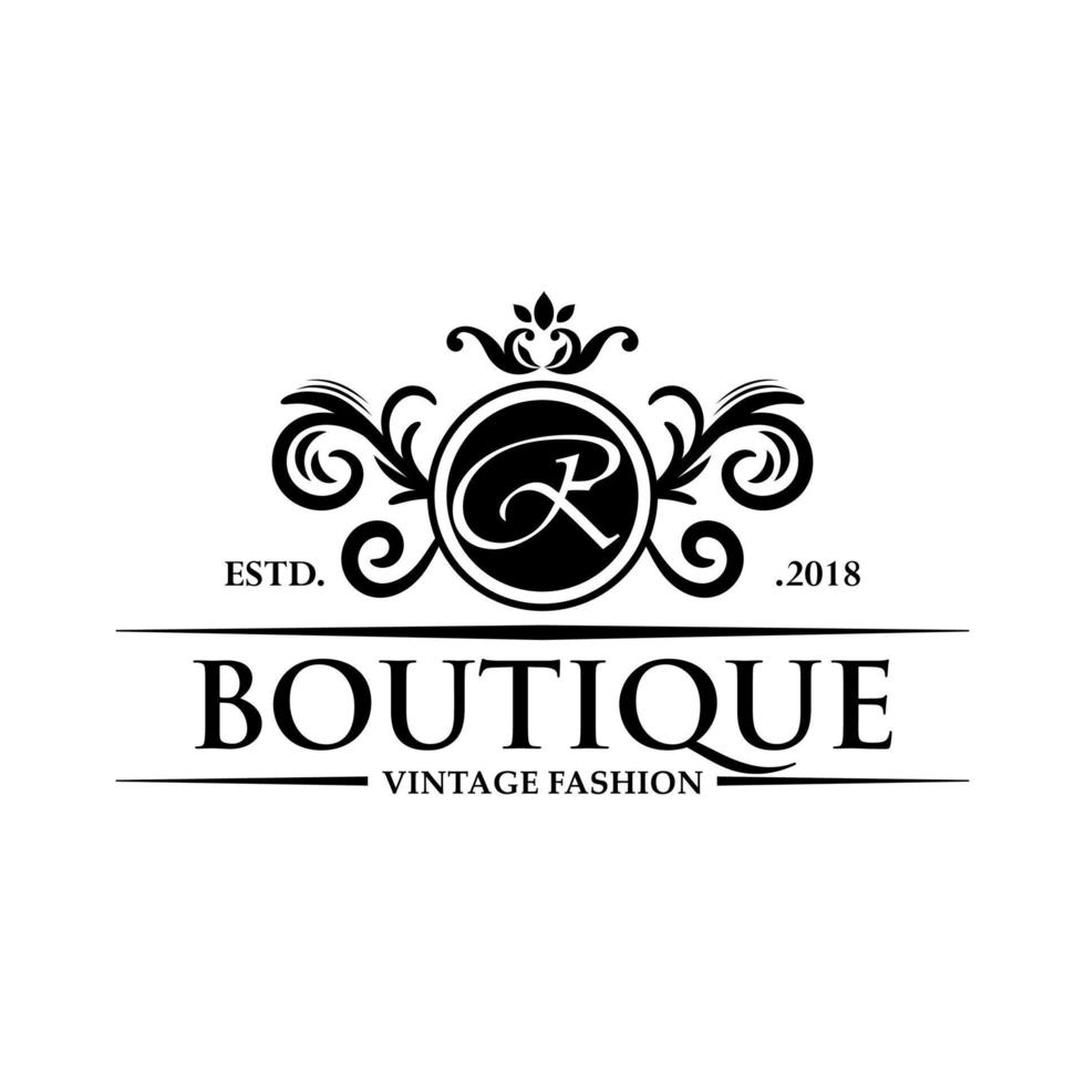 Boutique-Logo-Design-Vektor-Vorlage vektor
