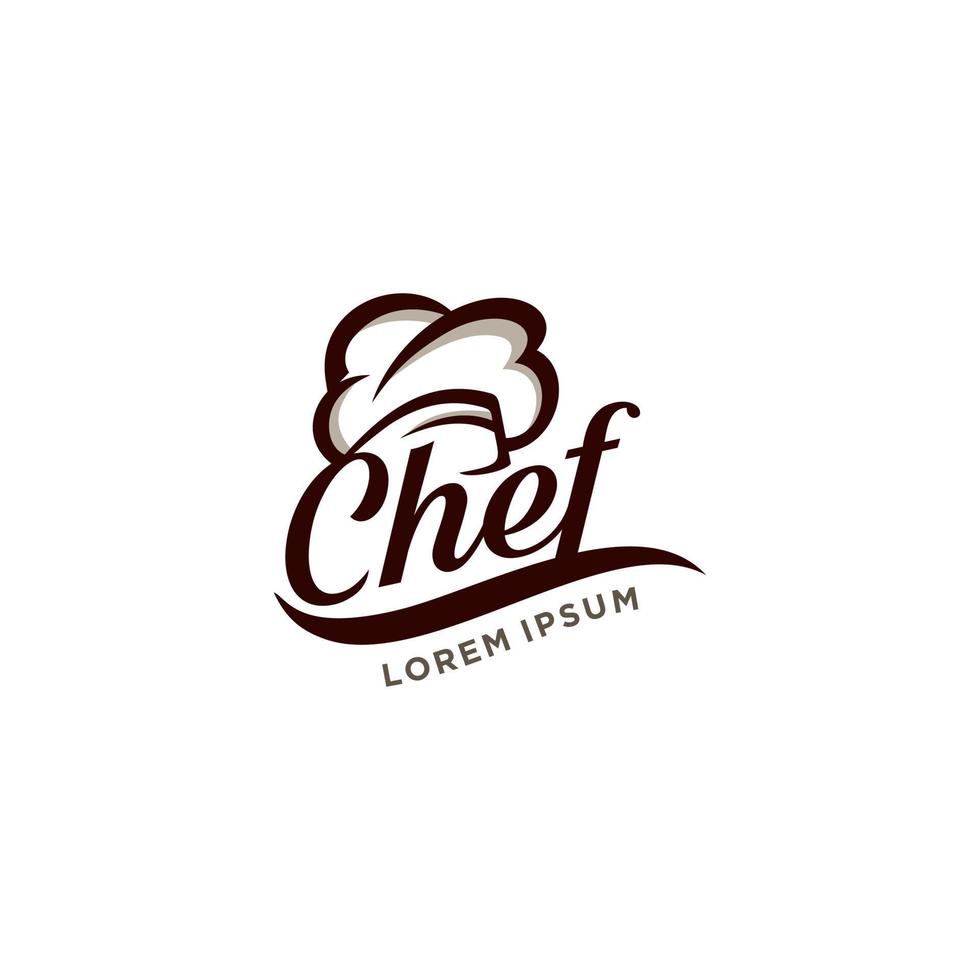Chef-Logo-Design-Vektor-Vorlage vektor