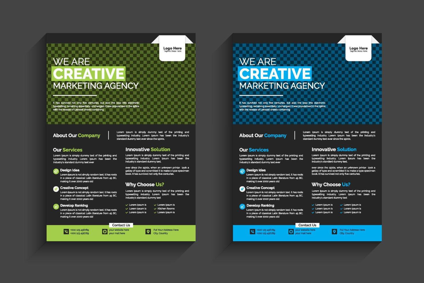 Corporate Business Flyer Design kostenloser Vektor