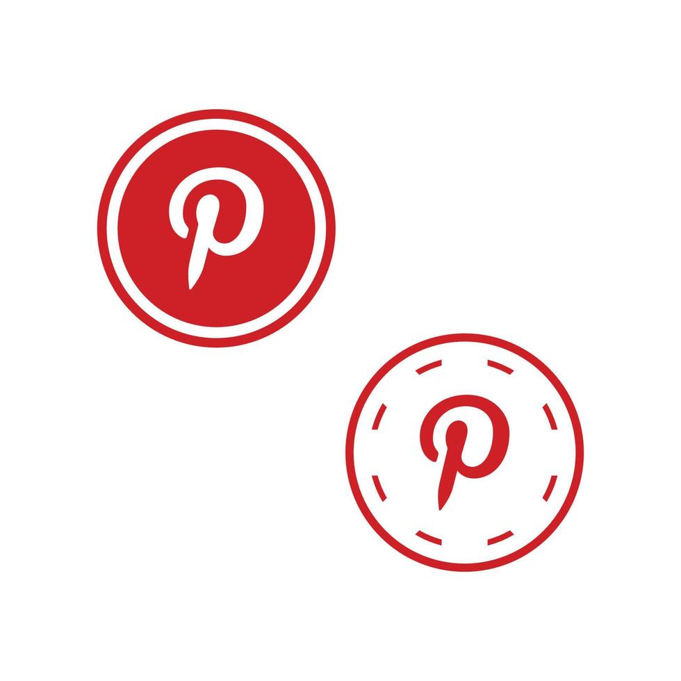 Pinterest-Icon-Set vektor