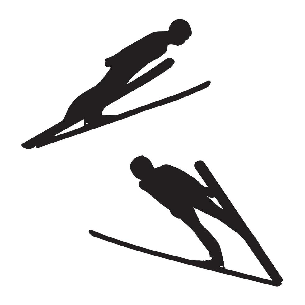 Skisprung-Silhouette-Kunst vektor
