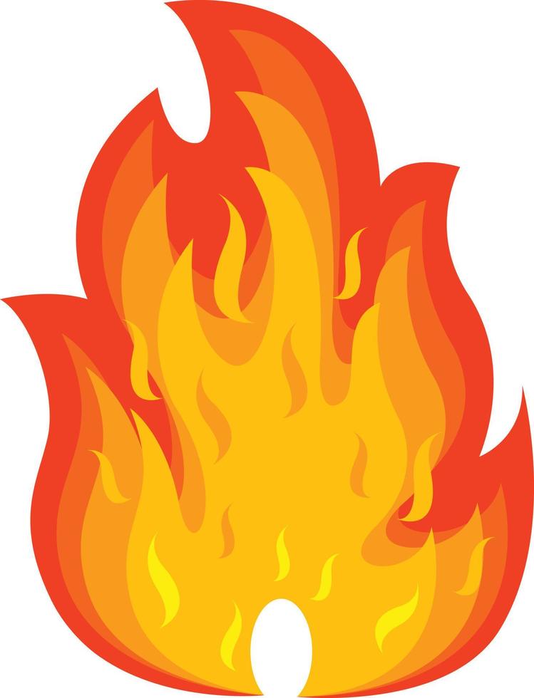 flache vektorillustration des feuerflammensymbols vektor