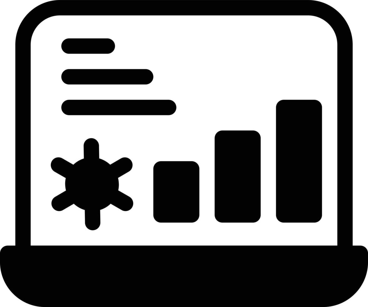 laptop-diagramm-vektorillustration auf einem hintergrund. hochwertige symbole. vektorikonen für konzept und grafikdesign. vektor