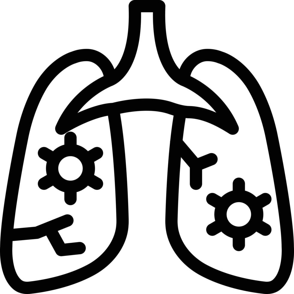 lungenstaub-vektorillustration auf einem hintergrund. hochwertige symbole. vektorsymbole für konzept und grafikdesign. vektor