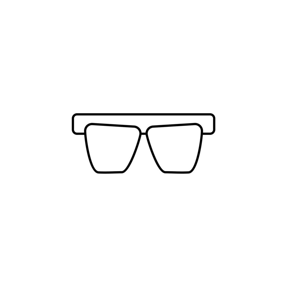 Brille, Sonnenbrille, Brille, Brille dünne Linie Symbol Vektor Illustration Logo Vorlage. für viele Zwecke geeignet.