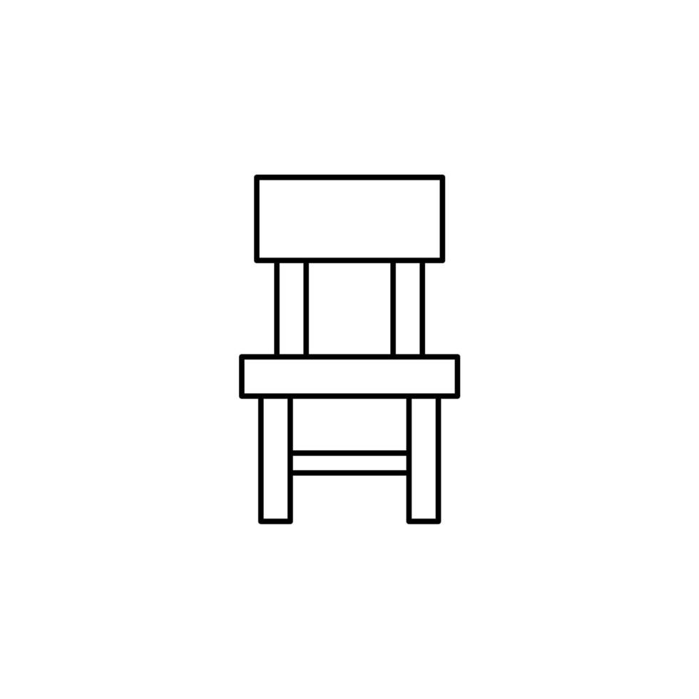 stol, säte tunn linje ikon vektor illustration logotyp mall. lämplig för många ändamål.