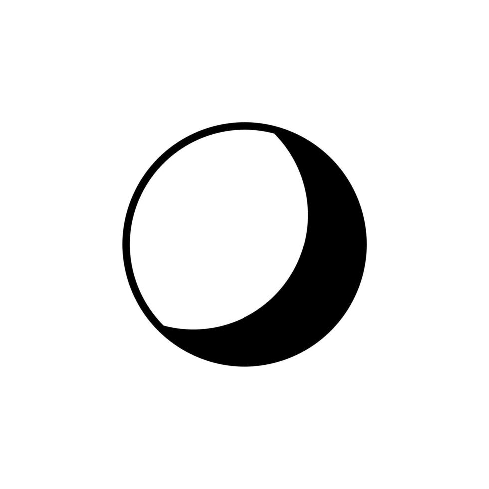 Mond, Nacht, Mondlicht, Mitternacht durchgezogene Linie Symbol Vektor Illustration Logo Vorlage. für viele Zwecke geeignet.