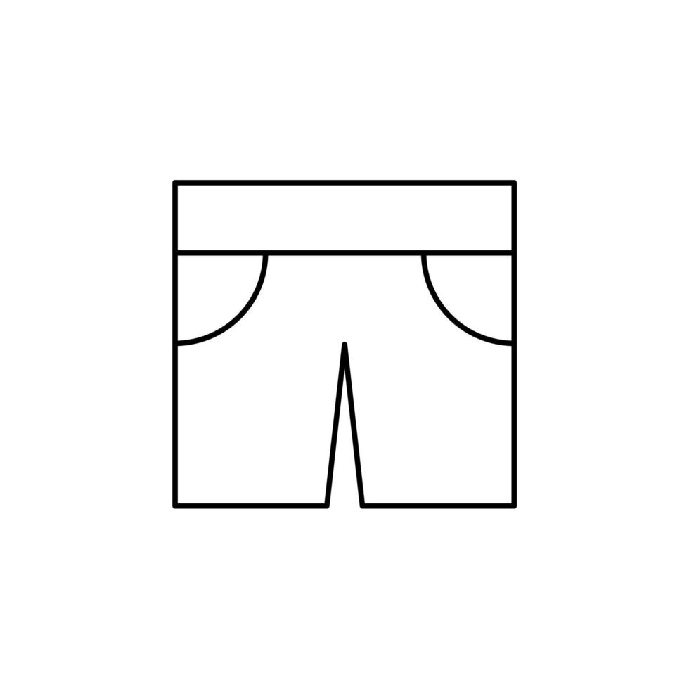 shorts, casual, byxor tunn linje ikon vektor illustration logotyp mall. lämplig för många ändamål.