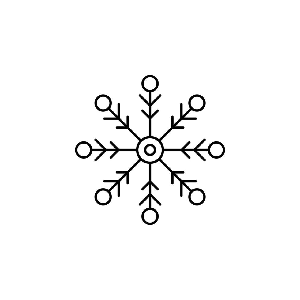 Winter, Schneefall, Schnee, Schneeflocke dünne Linie Symbol Vektor Illustration Logo Vorlage. für viele Zwecke geeignet.