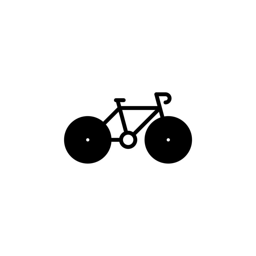 Fahrrad, Fahrrad durchgezogene Linie Symbol Vektor Illustration Logo Vorlage. für viele Zwecke geeignet.