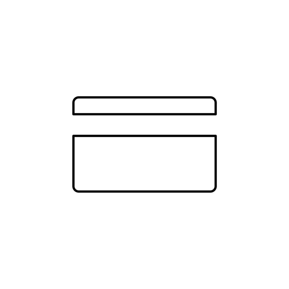 kreditkort, betalning tunn linje ikon vektor illustration logotyp mall. lämplig för många ändamål.