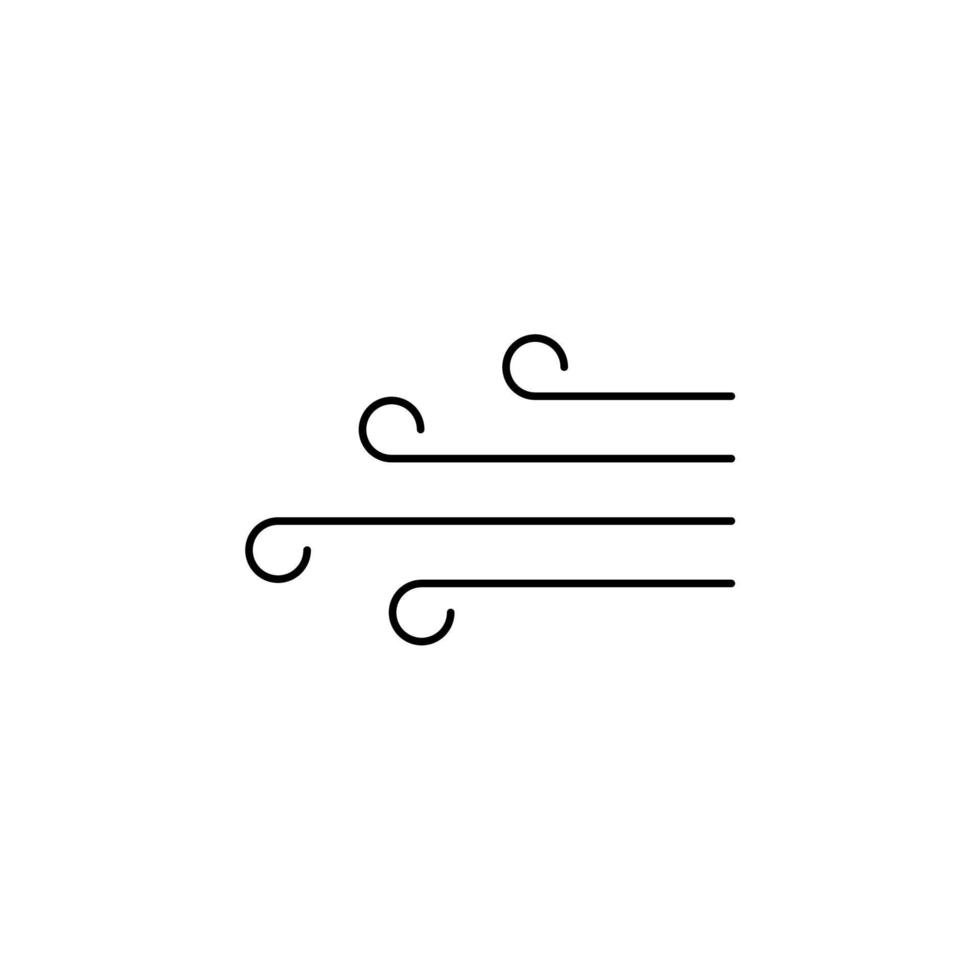 vind, luft tunn linje ikon vektor illustration logotyp mall. lämplig för många ändamål.
