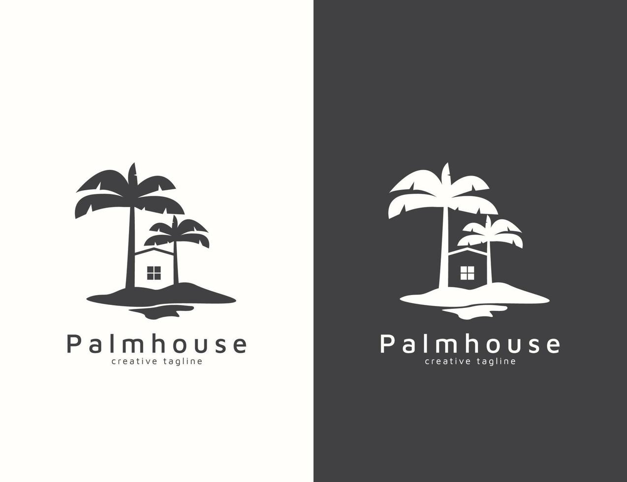 Palmenhaus-Logo-Design vektor