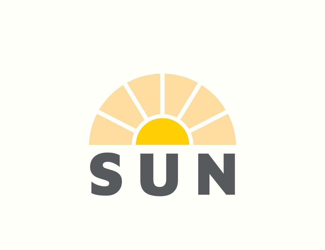 solljus logotyp ikon illustration vektor