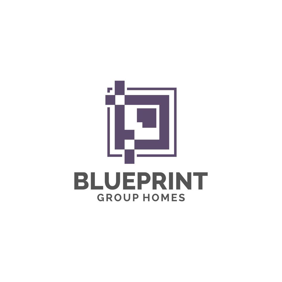 Blueprint-Logo entwirft Symbolvektor vektor