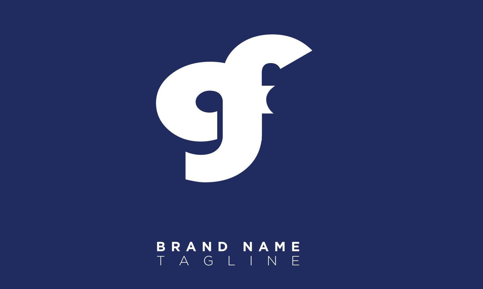 gf alfabetet bokstäver initialer monogram logotyp fg, g och f vektor
