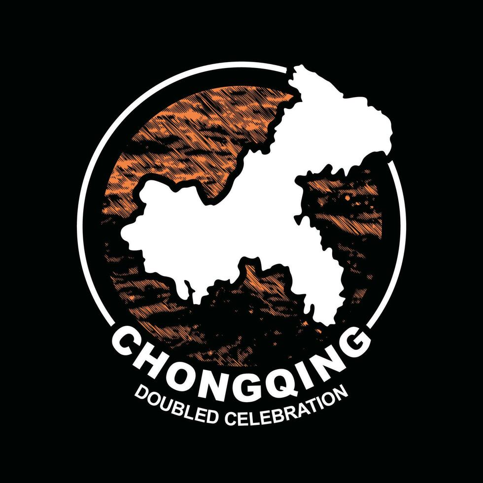 chongqing, modern typografi och bokstäver grafisk design i vektorillustration.tshirt, kläder, kläder och andra användningsområden vektor