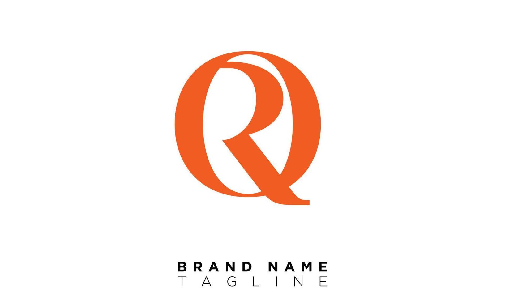rq alfabetet bokstäver initialer monogram logotyp qr, r och q vektor
