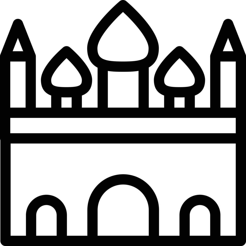 badshahi moschee vektorillustration auf einem hintergrund. hochwertige symbole. vektorikonen für konzept und grafikdesign. vektor