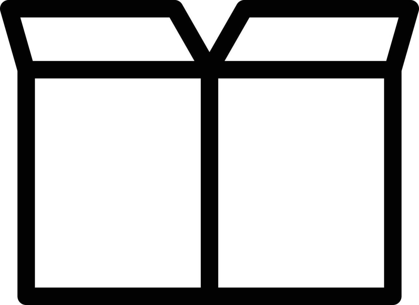 Vektorillustration des offenen Kastens auf einem Hintergrund. Premium-Qualitätssymbole. Vektorsymbole für Konzept und Grafikdesign. vektor