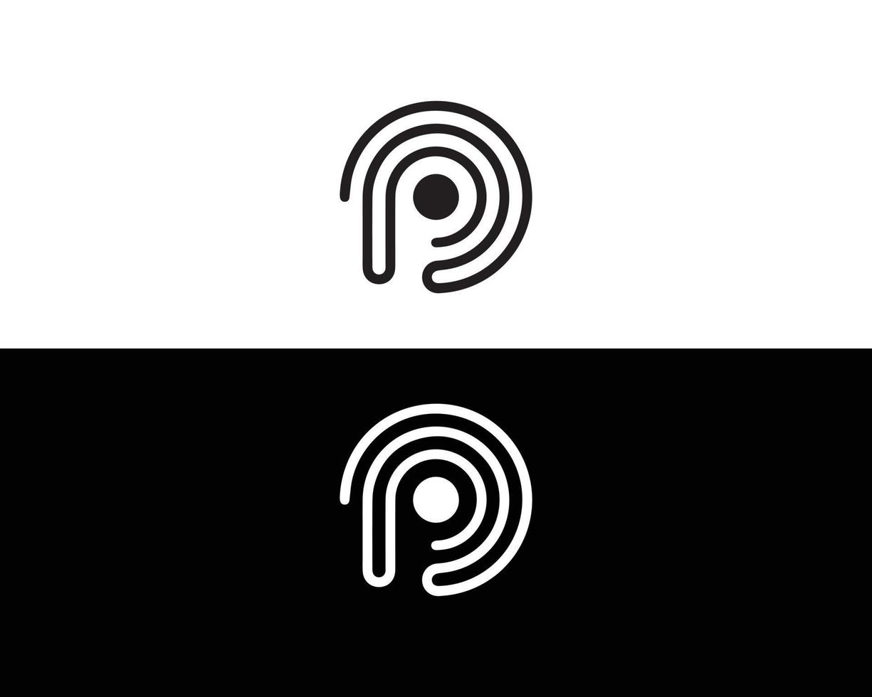 pp- und p-Buchstaben Anfangslogo-Designvorlage. vektor