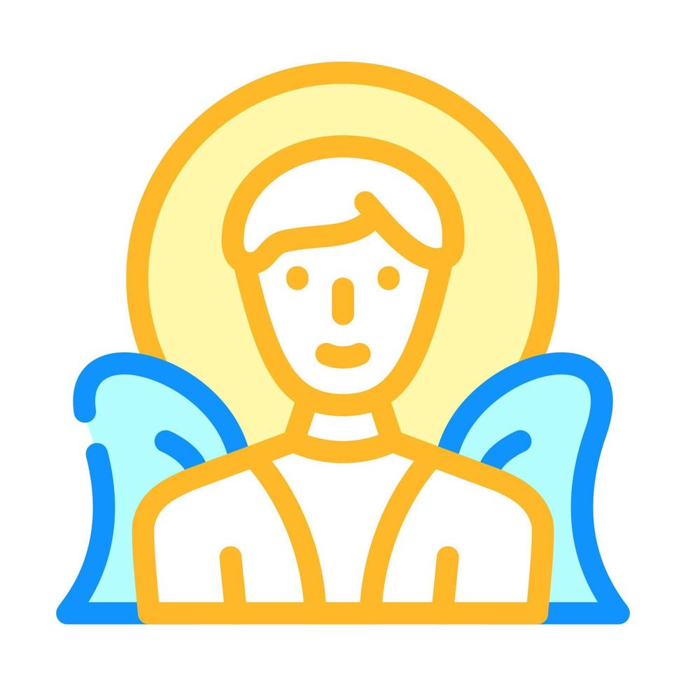 angel fantasy karaktär färg ikon vektor illustration