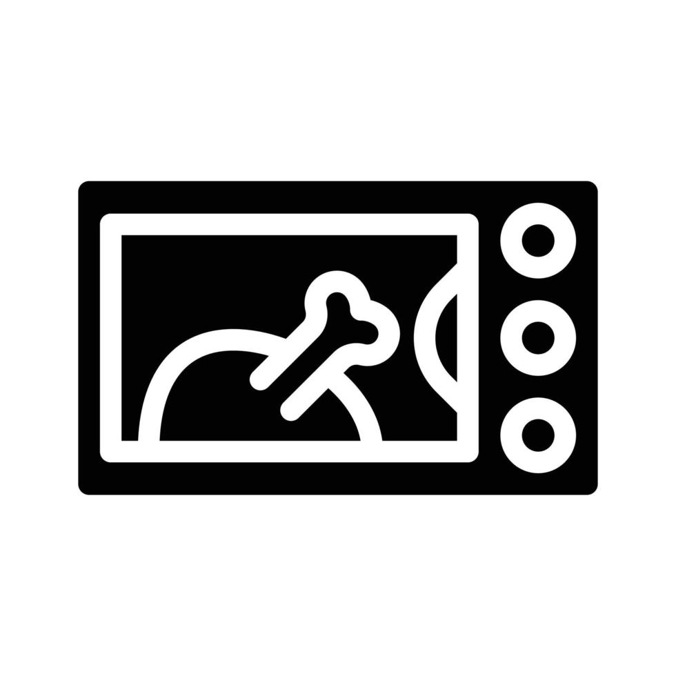 elektrisk ugn glyf ikon vektor symbol illustration