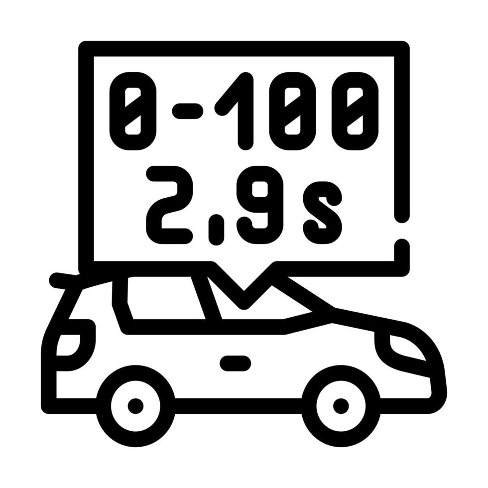 Eigenschaften der Symbolvektorillustration für Elektroautos vektor