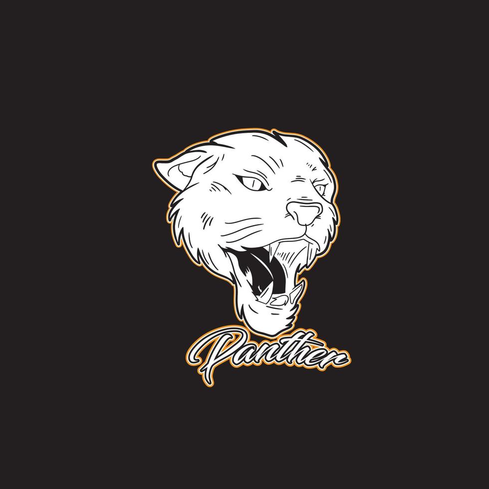 Pantherkopf-Maskottchen-Logo-Vektor vektor