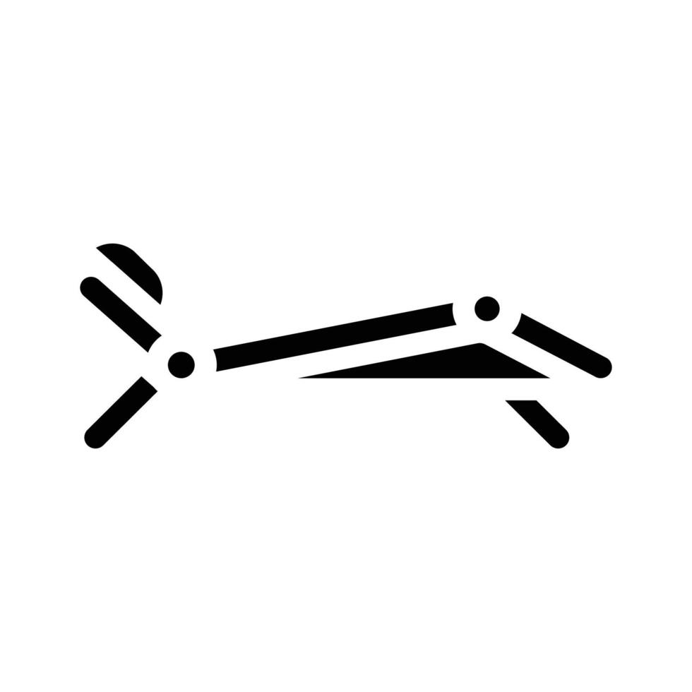 solstol glyph ikon vektor isolerade illustration