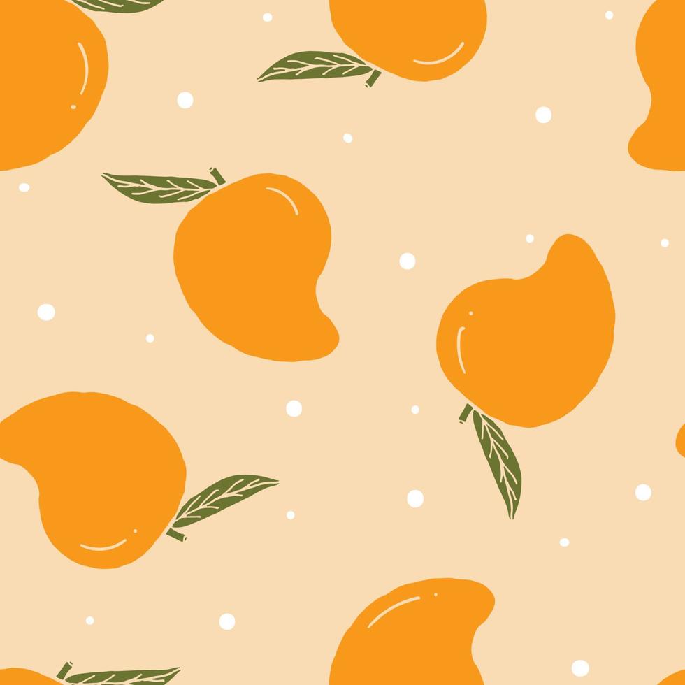 handritning mango mönster, tyg linje, sömlösa mönster vektorillustration. vektor