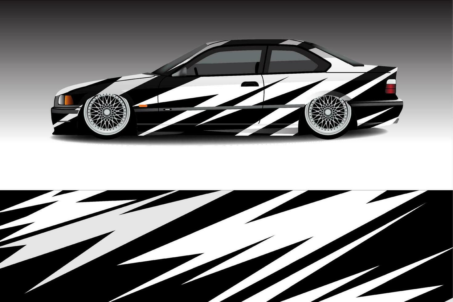 Car Wrapping Sticker Design für Rennwagen 7955345 Vektor Kunst bei