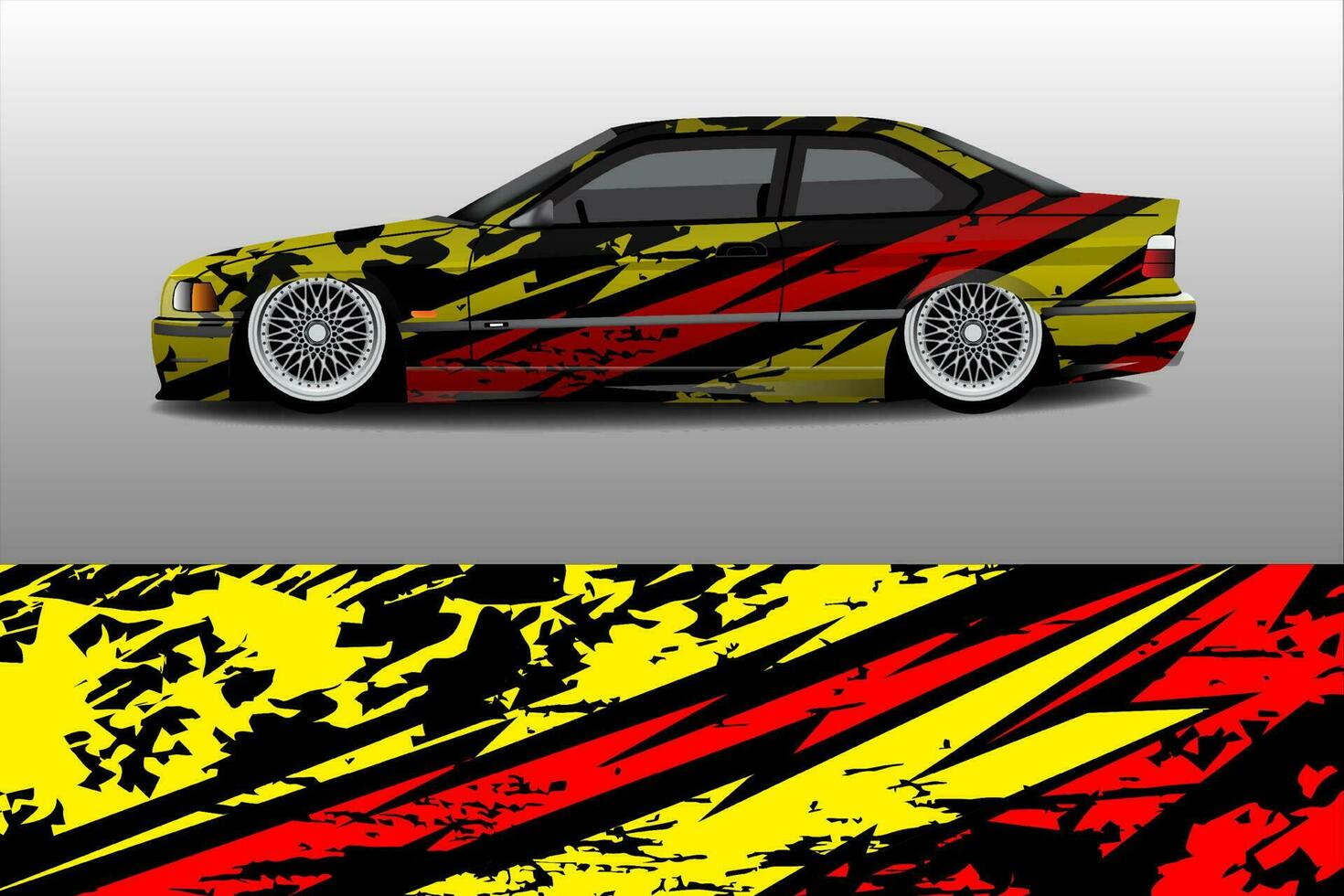 Rennwagen-Lackierungsaufkleber-Design vektor