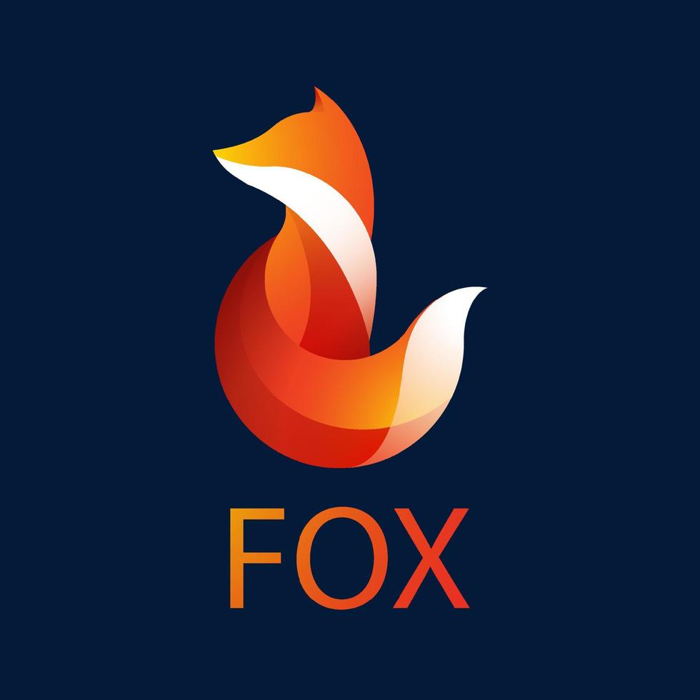 kreatives buntes Foxpoint-modernes Logo-Vektorkonzeptelement vektor