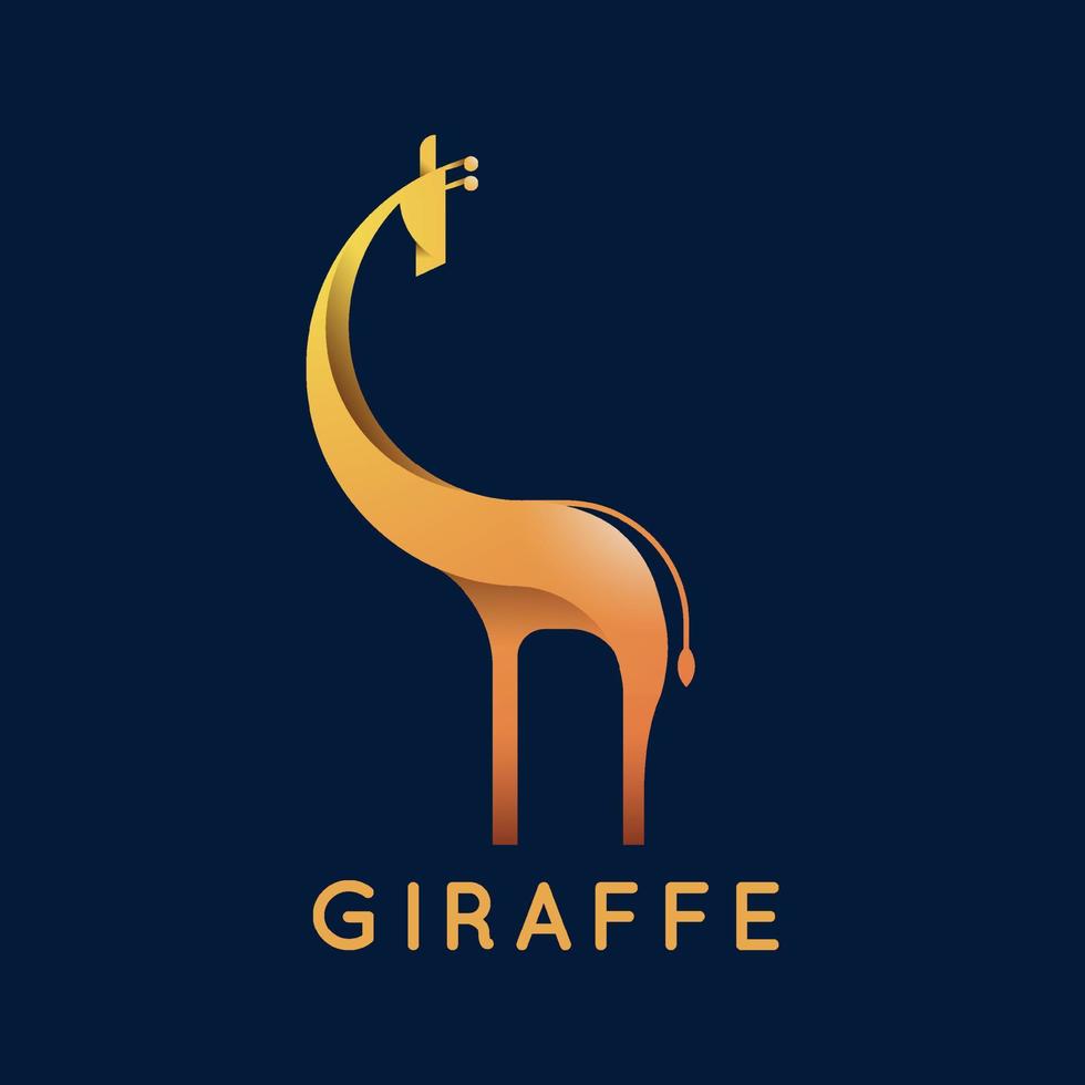 färgglada giraff logotyp design vektor