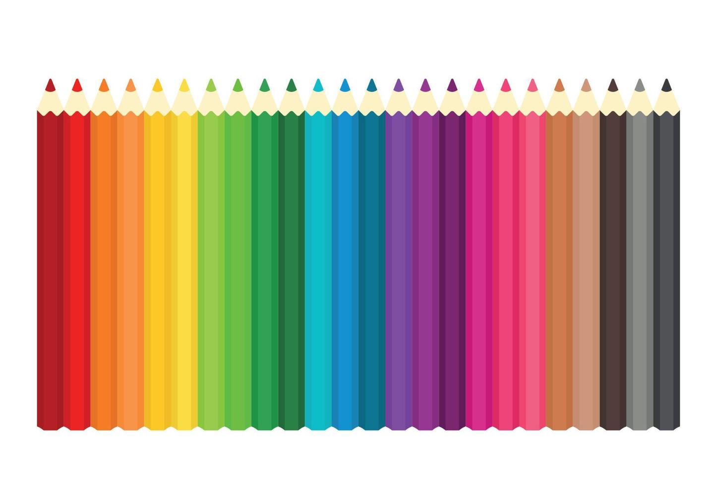 tecknad serie Färg pennor uppsättning i vit bakgrund vektor illustration  för teckning, målning, och skola brevpapper verktyg vektor element 11778969  Vektorkonst på Vecteezy