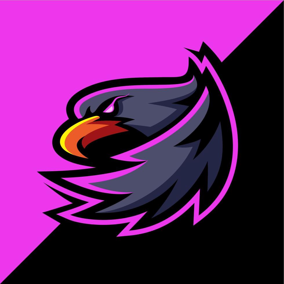 Eagle-Gaming-Logo und Sport. Falcon-Gaming-Logo vektor