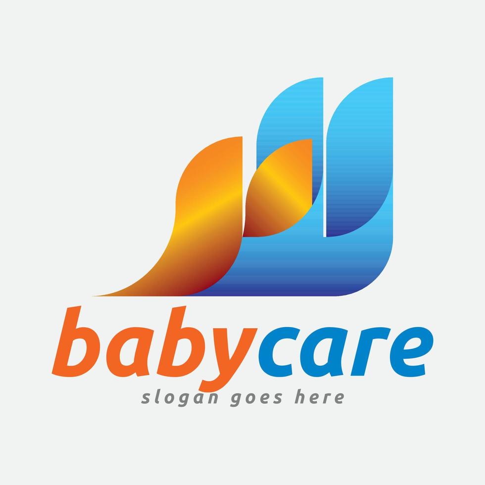 babypflege und naturliebe logo vektor