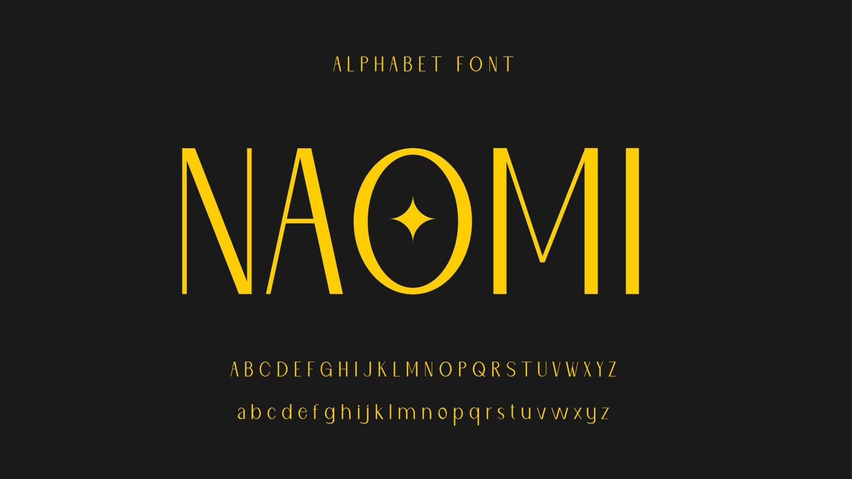 eleganta alfabetet teckensnitt. lyx typografi modernt sans serif teckensnitt vektor