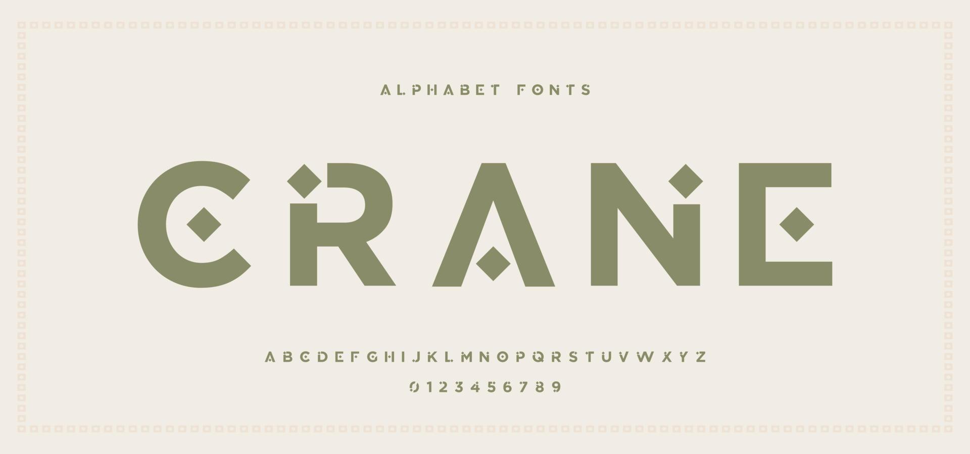 urban alfabetet teckensnitt. modern sans serif typografi vektor