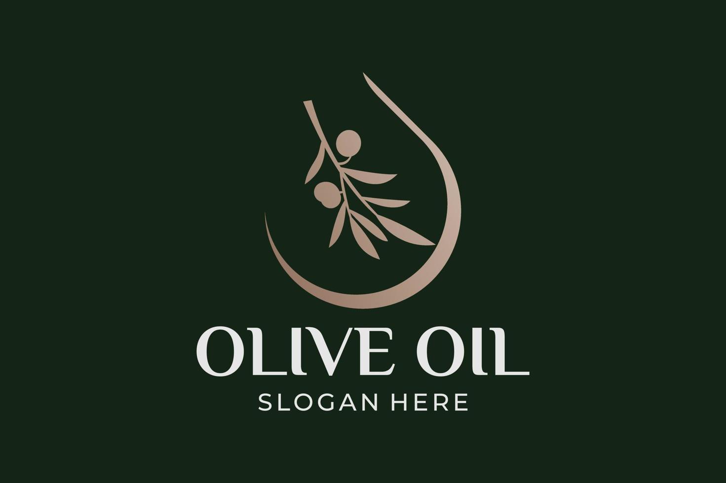 enkel och modern olivolja logotyp set vektor