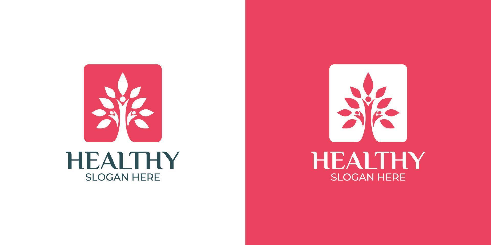 hälsosam logotyp för kroppshälsa vektor
